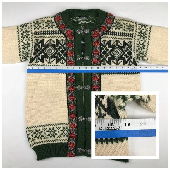 Vintage Dale Of Norway Unisex Wool Cardigan Sweater Sz 40 (Small) - Picture 8 of 13